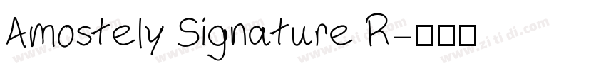 Amostely Signature R字体转换